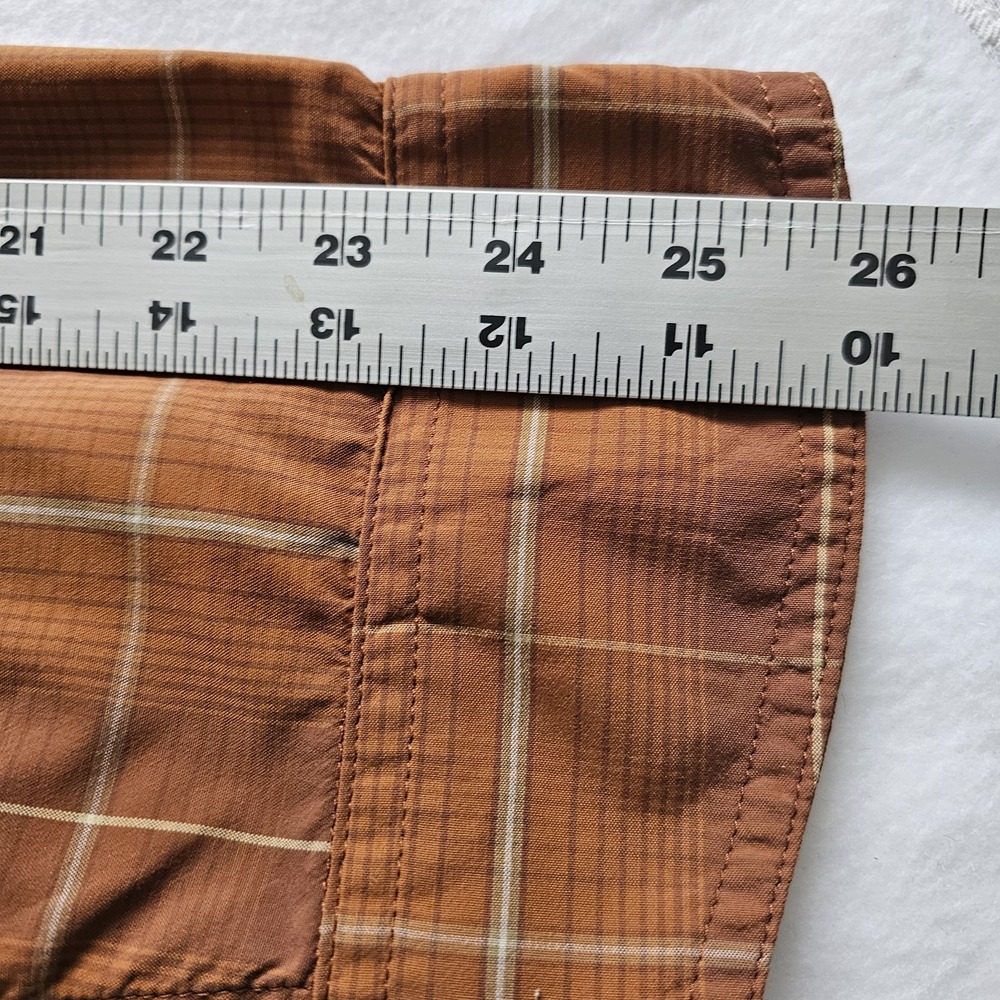 REI Co-Op Men's Shirt Large Button Down Long Sleeve Outdoors Casual, Rust Plaid - Picture 7 of 8